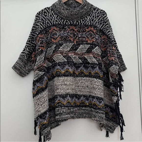 NWT Anthropologie Pilcro Magda Knit Poncho (Price Firm) - Picture 8 of 15